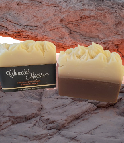 savon artisanal "Chocolat mousse" - Fabriqué en Aveyron - Savons Jasper