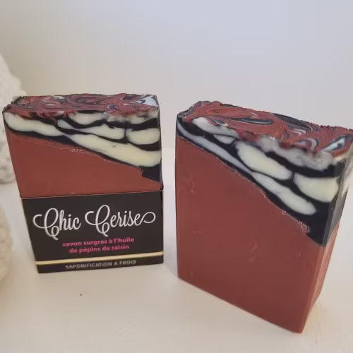 savon artisanal "Chic Cerise" - Fabriqué en Aveyron - Savons Jasper